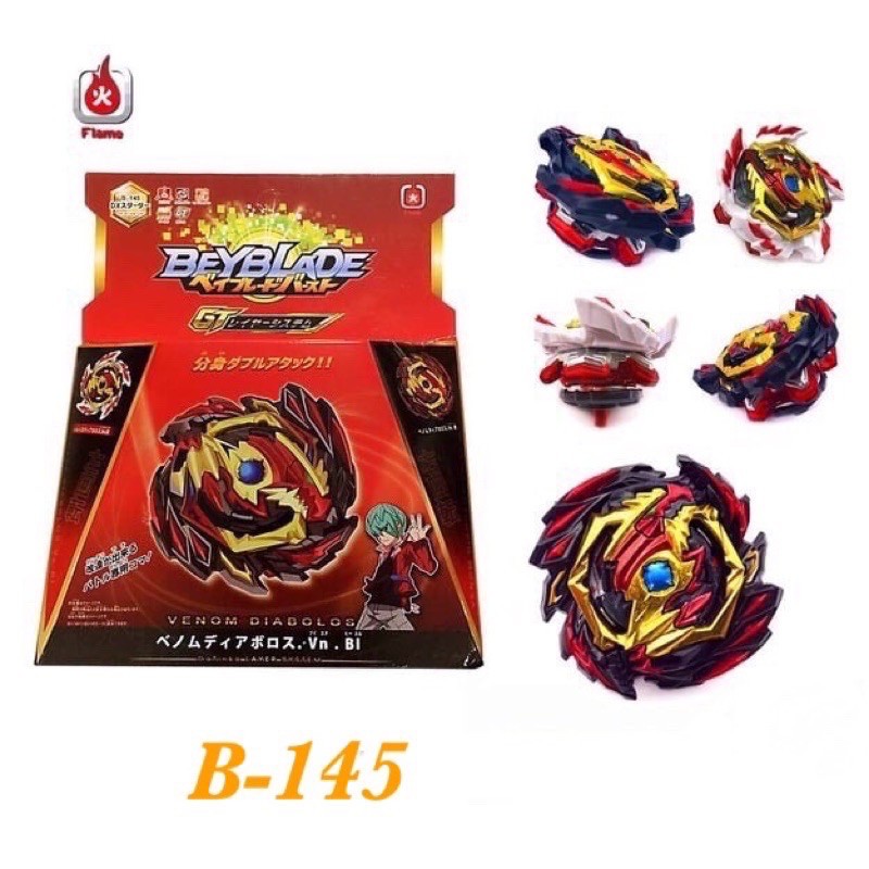 FLAME B-145 DX Starter Benome DiaIbolos.Vn.Bl Beyblade Burst Set, Gyro ...