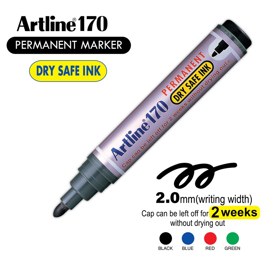Artline Dry Safe Permanent Marker EK170 Shopee Malaysia