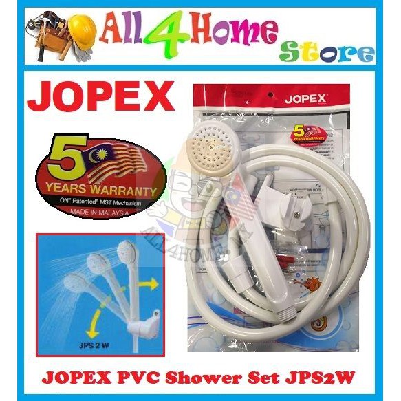 [Ready Stock] JOPEX PVC Shower Set JPS2W c/w 60" Flexible Hose