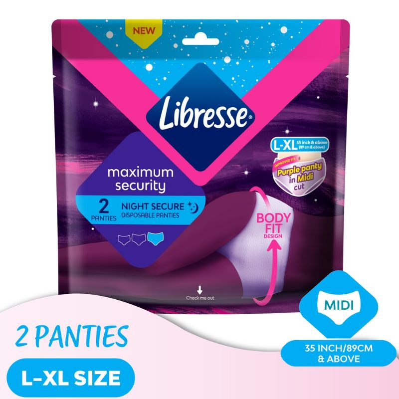 Libresse Night Secure Disposable Panties LXL (2 panties) Shopee Malaysia