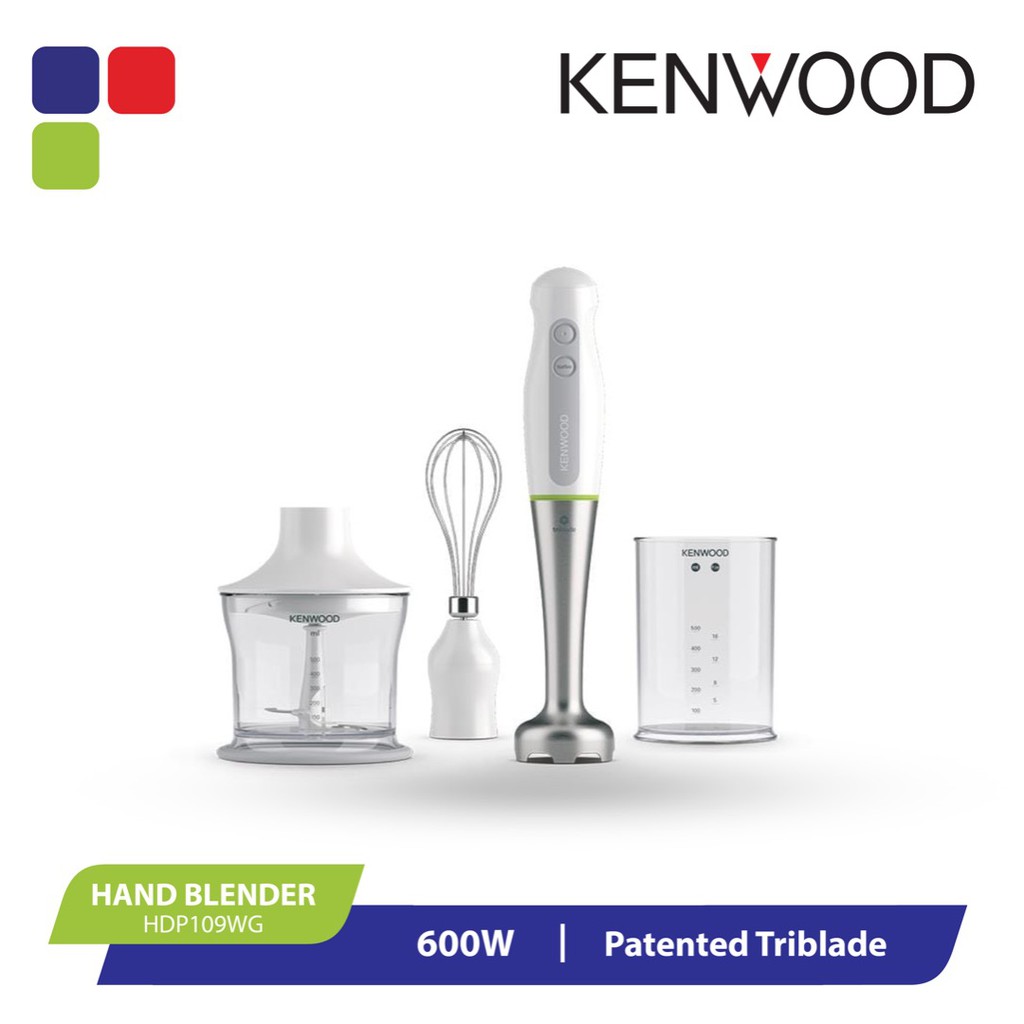 Kenwood - Hand Blender Triblade™ with Chopper & Whisk 600W