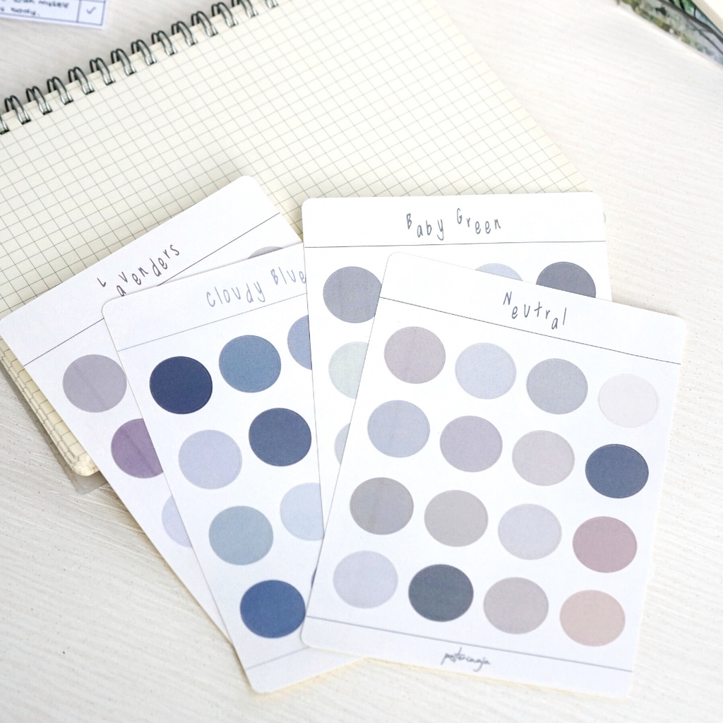 Memo Sticker Paper Dots Circle Color Aesthetic Sticker Decoration ...