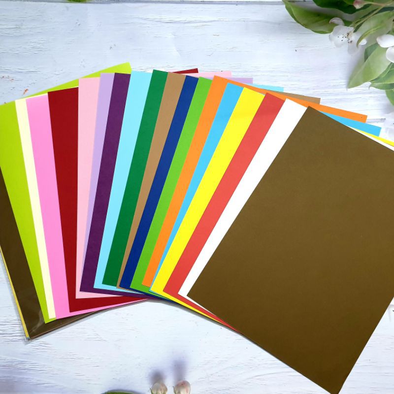 A4 color cardboard for cards, flower art paper, 180gsm thick craft ...
