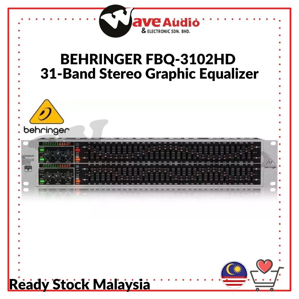 BEHRINGER FBQ3102HD 31Band Stereo Graphic Equalizer with Feedback