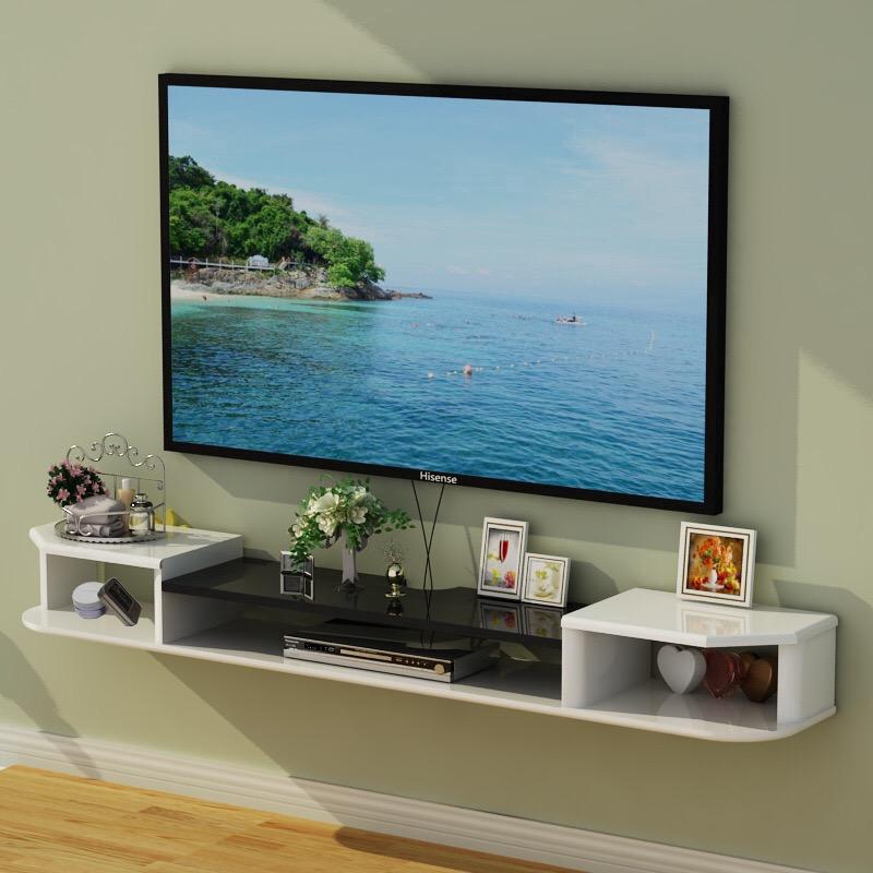 [READY STOCK] FOREVER European Style High Gloss Wall Mounted TV Shelves 150CM (White / White
