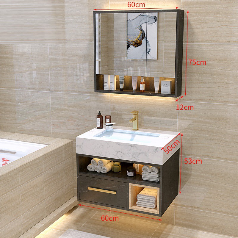 Bathroom Basin Cabinet Wash With Mirror Cabinet Toilet Sink Marble ...