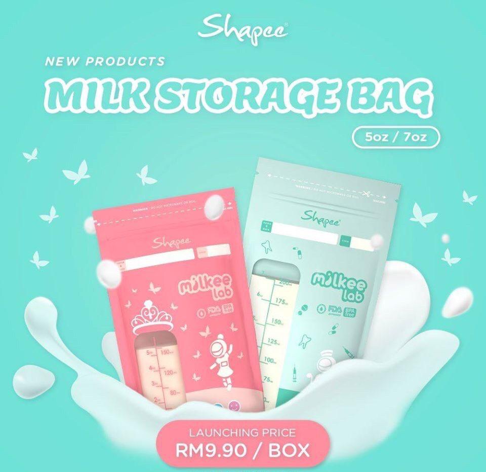 SHAPEE THERMAL SENSOR BREASTMILK STORAGE BAG 5OZ/7OZ/12OZ (25PCS/BOX ...