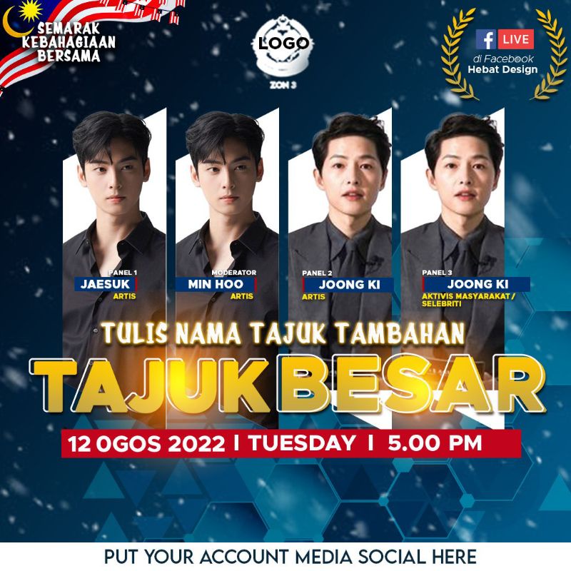 Template poster program design PSD exclusive | Shopee Malaysia