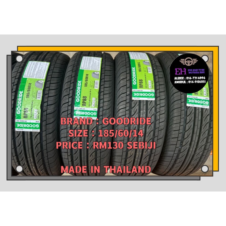 185/60/R14,165/55/R14 GOODRIDE ,LINGLONG NEW TYRE | Shopee Malaysia