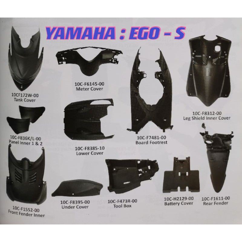 YAMAHA EGO S INNER COVER PARTS HITAM COVER | Shopee Malaysia