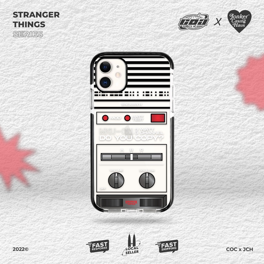 STRANGER THINGS BITCHIN' & WALKIE TALKIE CASE iP11 12 13 Pro Max X XS MAX  XR 12 Prp 7 8 Plus Neon Case | Shopee Malaysia