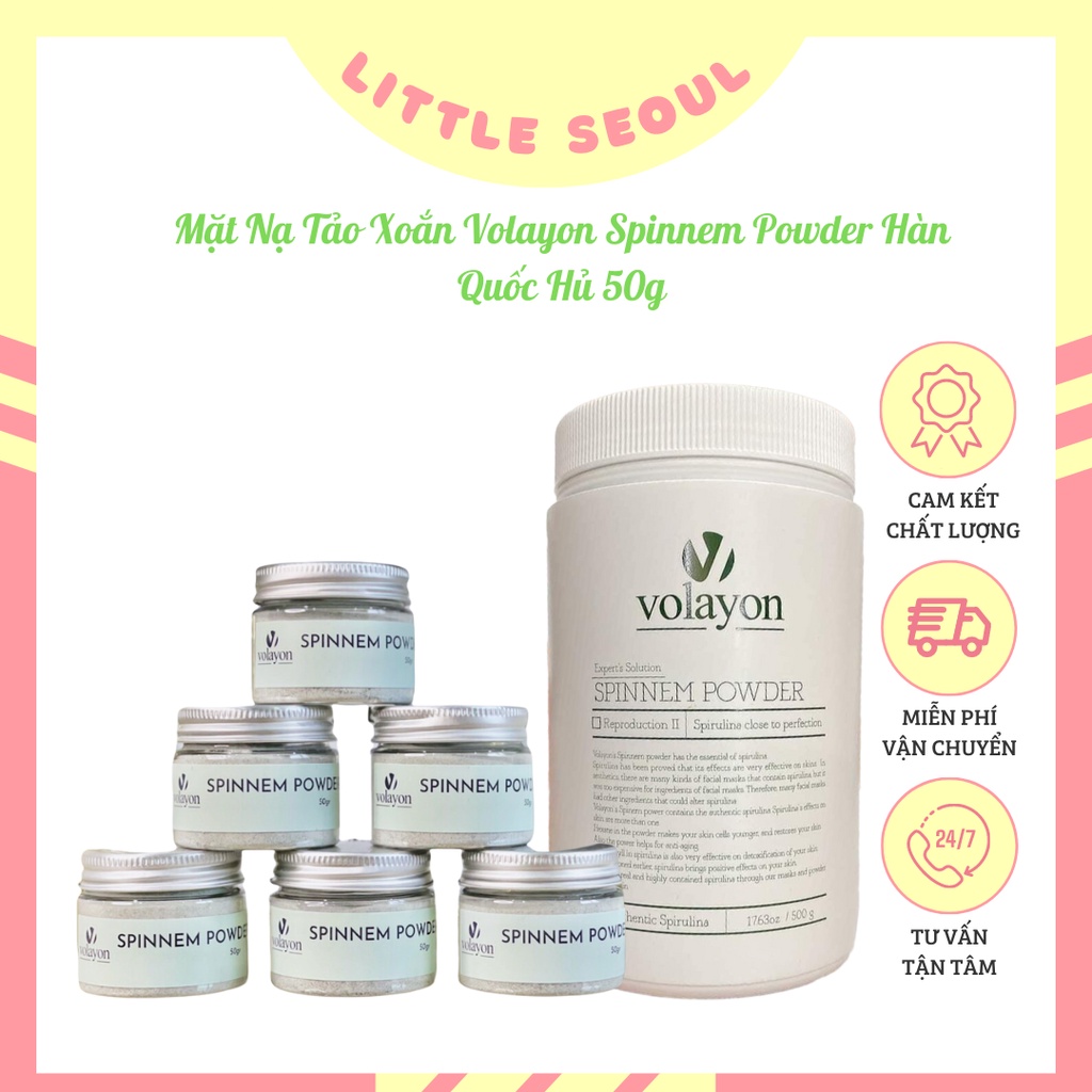 Volayon Spinnem Powder Korean Spirulina Mask 50g Shopee Malaysia