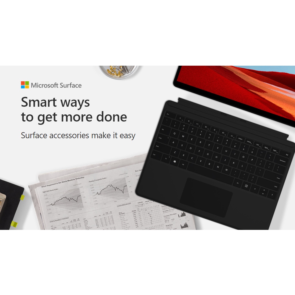 Microsoft Surface Pro X & Pro 8 Keyboard - Black | Shopee Malaysia