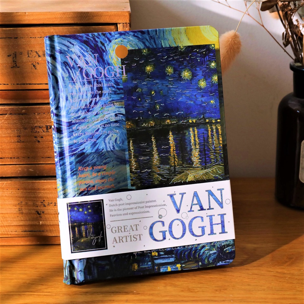 A5 Van Gogh Monet Color Oil Painting Vintage Art Planner Hardcover ...