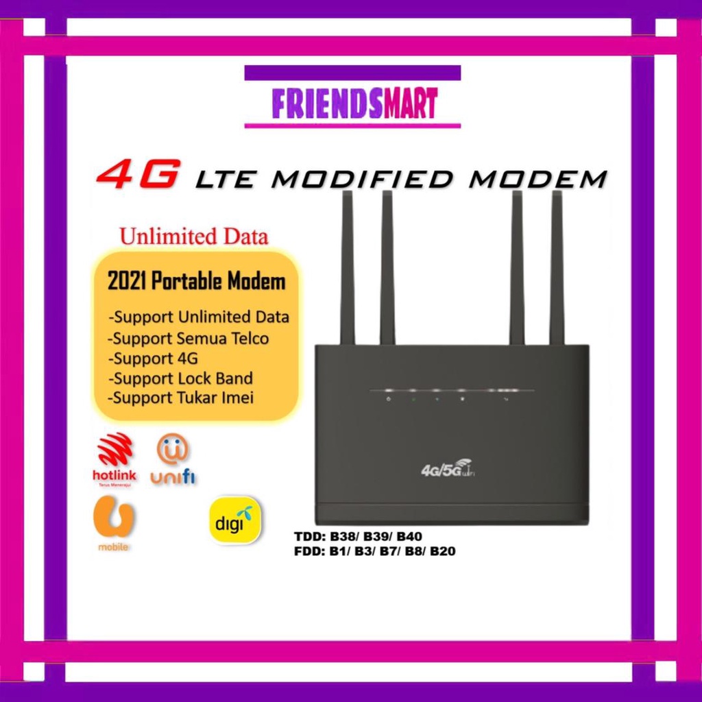 **READY STOCK** New Modem Modified Unlimited Hotspot V12 Support All