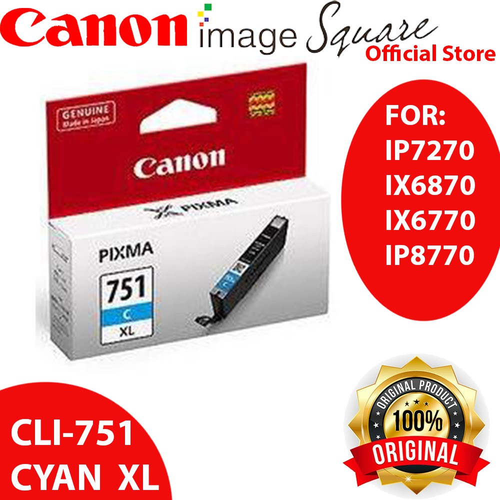 Canon Original CLI-751XL INK (Cyan/Magenta/Yellow/Black) PGI-750 XL ...