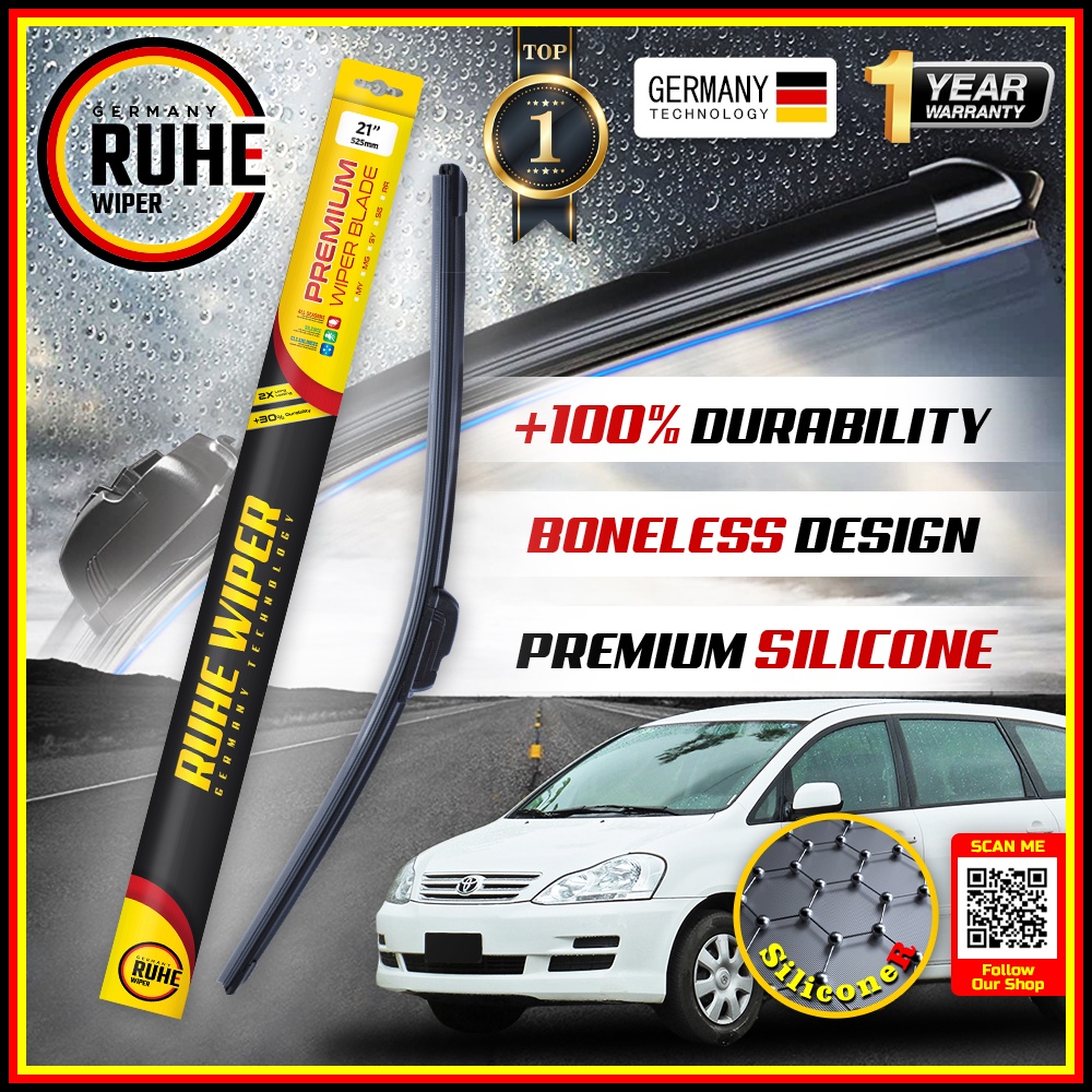 Toyota Ipsum 2000 Original Soft Silicone Car Wiper Premium Quality Windshield Effervescent