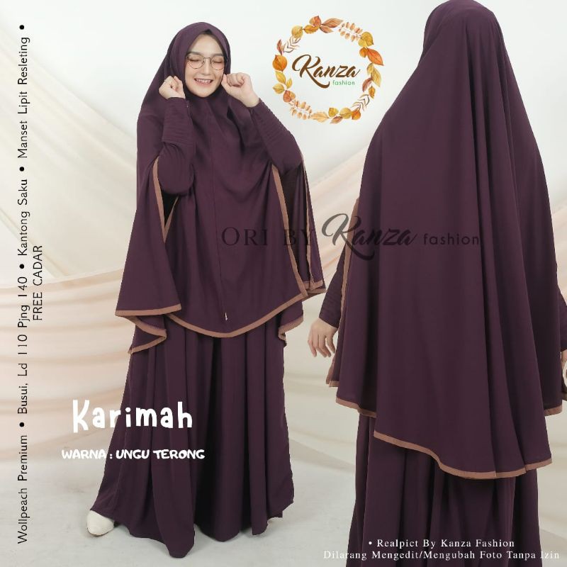 [pre-order] Kz Karimah Set Syarie (khimar+maxi Dress+niqab) Nursing Friendly Maahad Tahfiz 