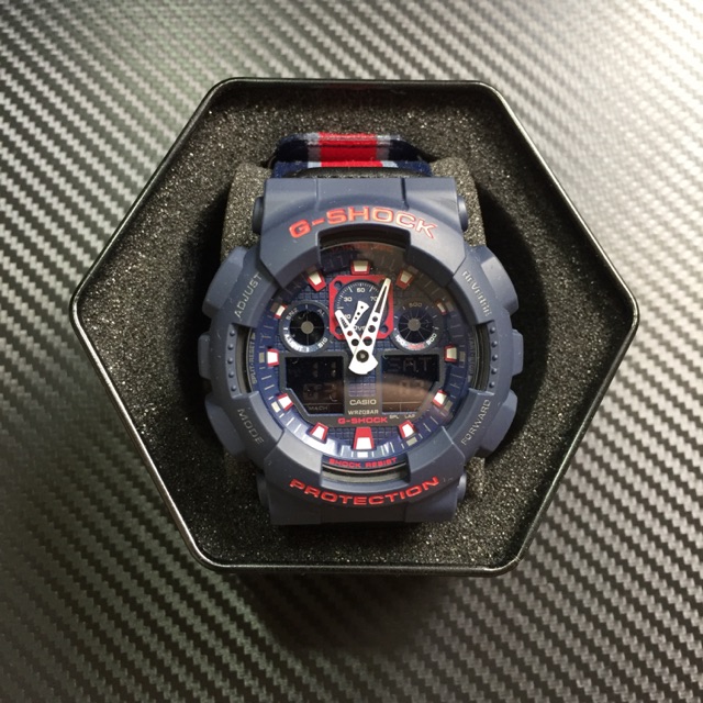 G Shock GA 100 MC Captain America Negotiable Shopee Malaysia