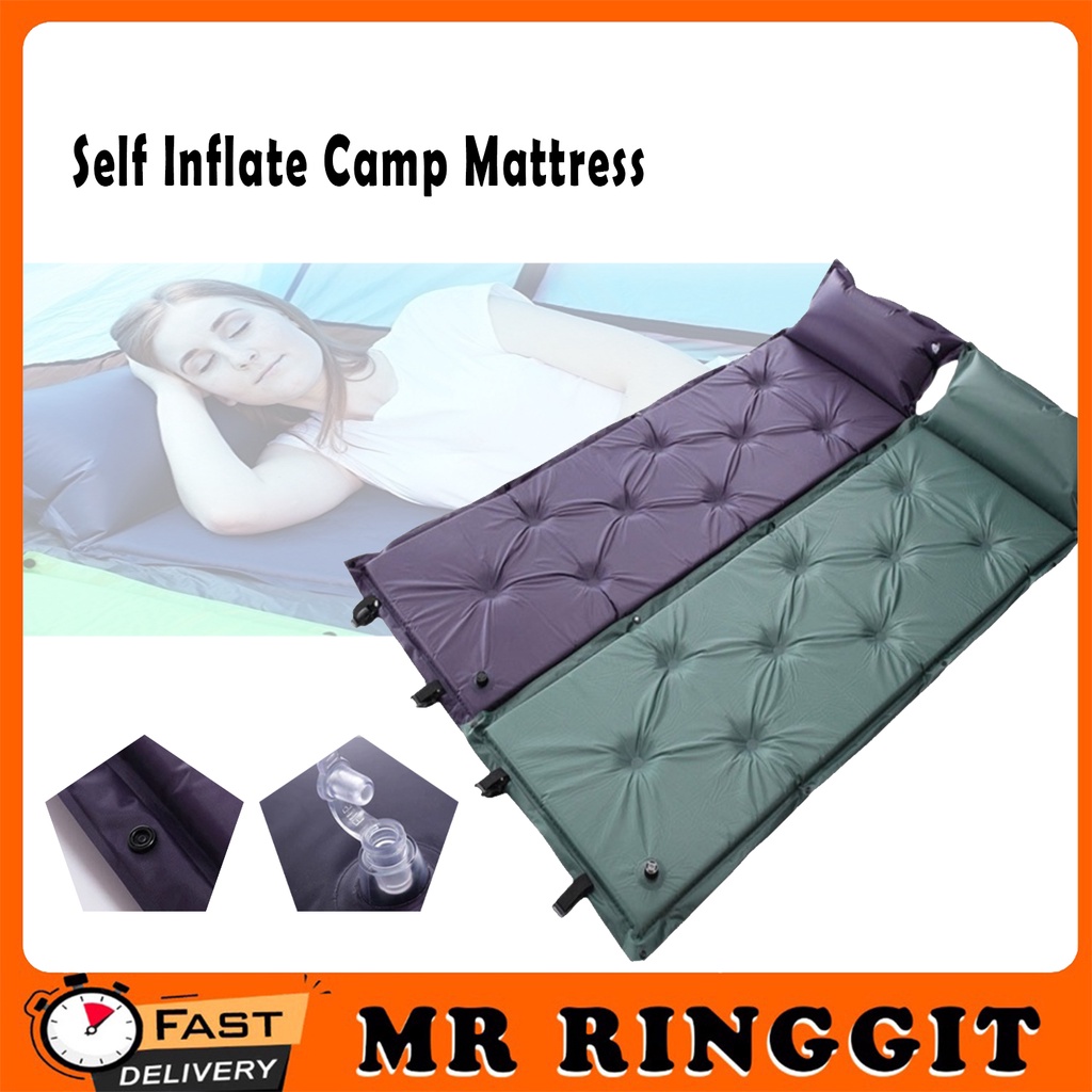 Self Inflate Camp Mattress Weatherproof Heatproof Outdoor Bed with