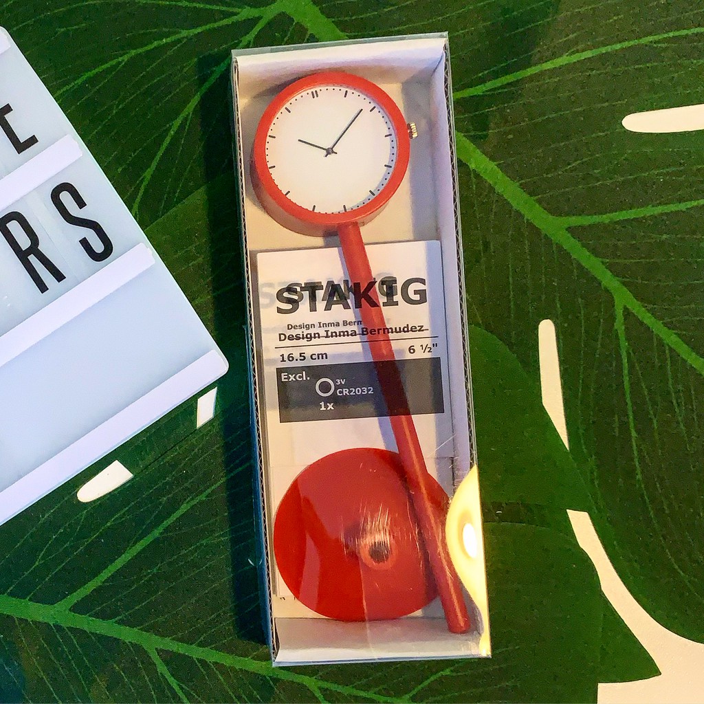 IKEA STAKIG Clock, red6 ½ | Shopee Malaysia