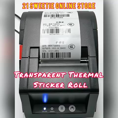 All Transparent Thermal Sticker Rolls PVC PET ISO Adhesive Clear Label ...