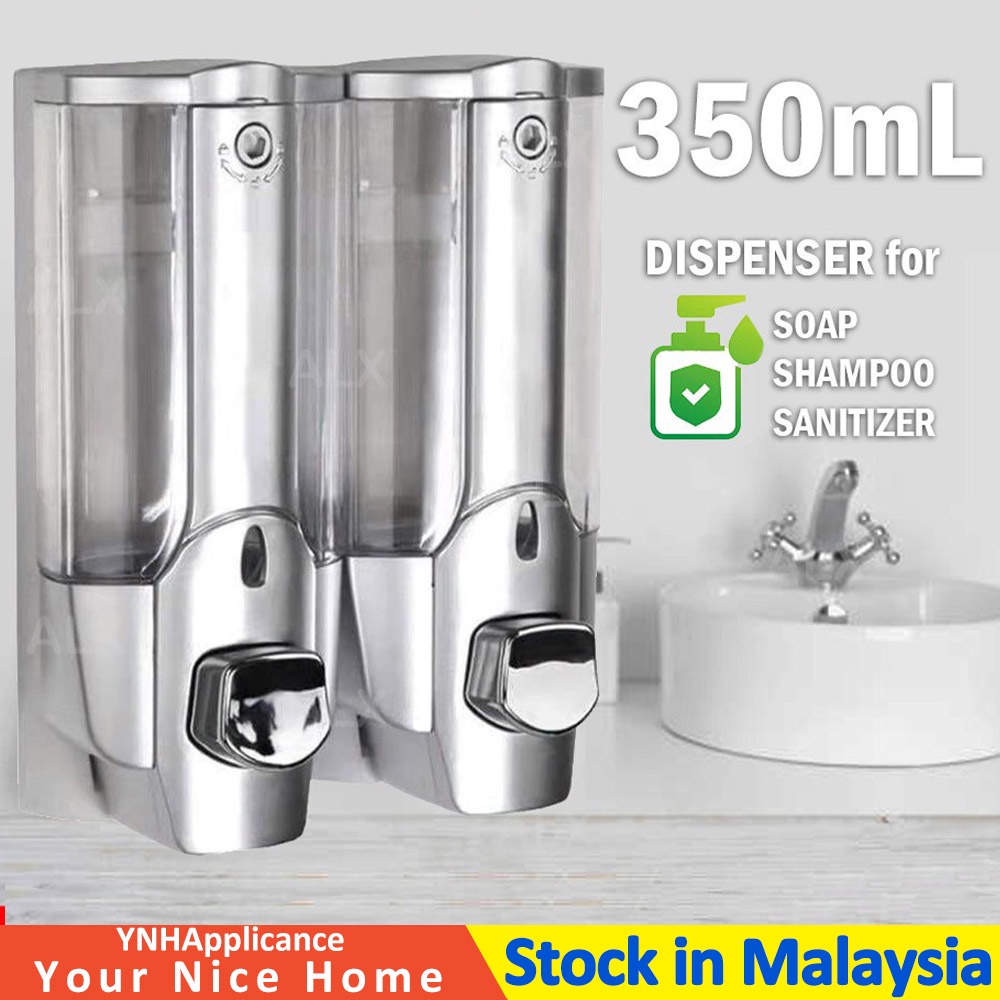 350ml Soap Dispenser Wall Mount SingleHead Manual Hand Liquid Shampoo