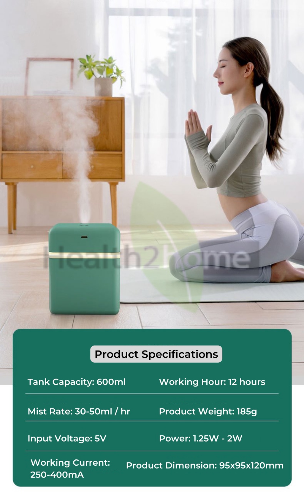 600ml Rechargeable Auto Dispenser for Air Sanitizer Humidifier with ...