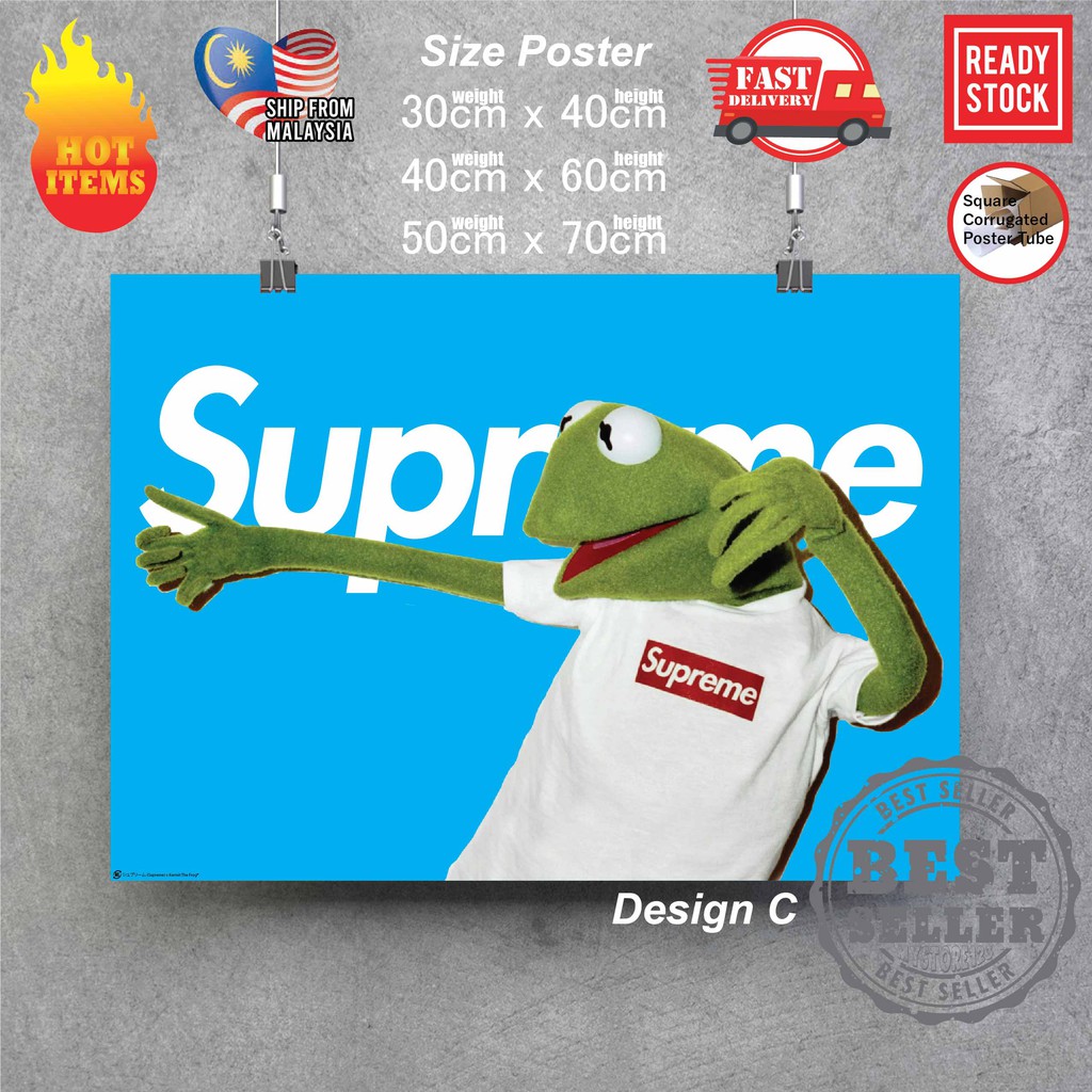 Supreme | Kermit the Frog, poster (circa 2008) | Artsy Supreme