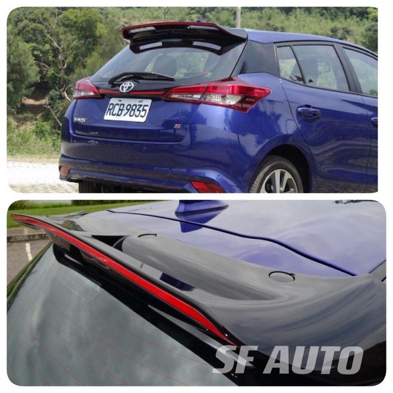 Toyota Yaris Rear Top Spoiler ABS Material without including Painting ...