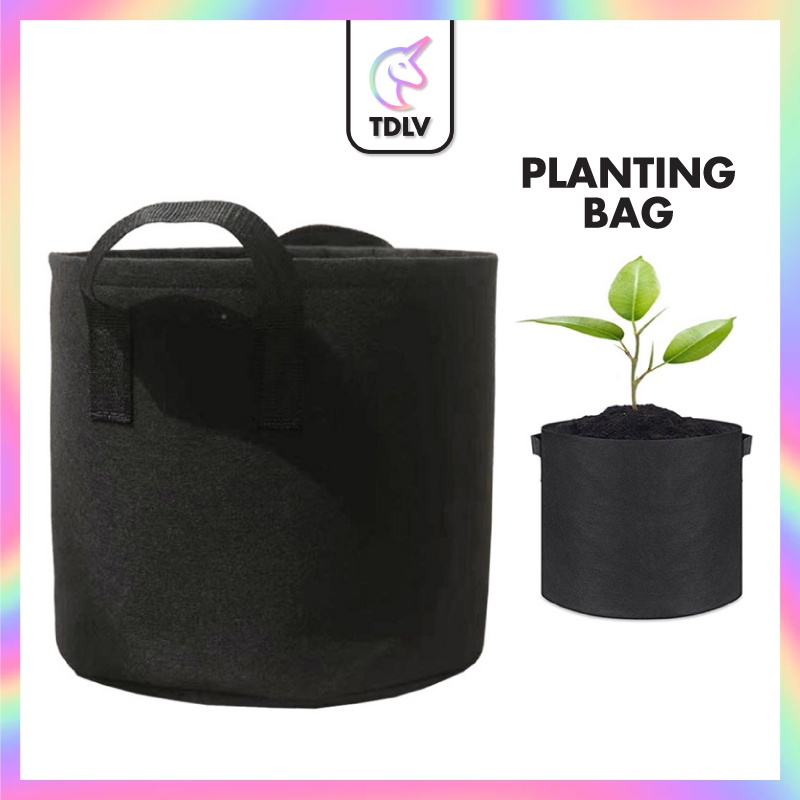 TDLV 5 Gallon Hand Held Plant Grow Bags Fruit Plants Thicken Plant