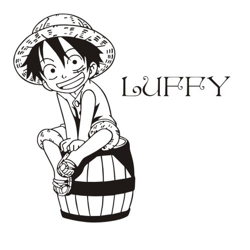 Monkey D. Luffy Wall Decal ONE PIECE Cartoon Car Sticker Vinyl Wall ...