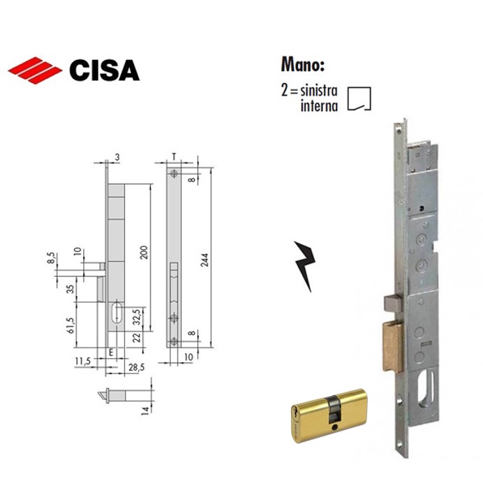 Serrure électrique Vintage CISA – Electric Lock – Occasion