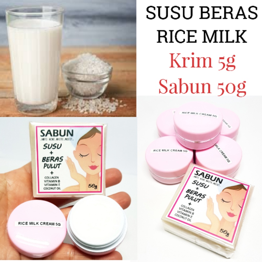 Susu Beras/ Rice Milk/ Whitening/ Krim Pencerah/ Brightening/ Spf ...