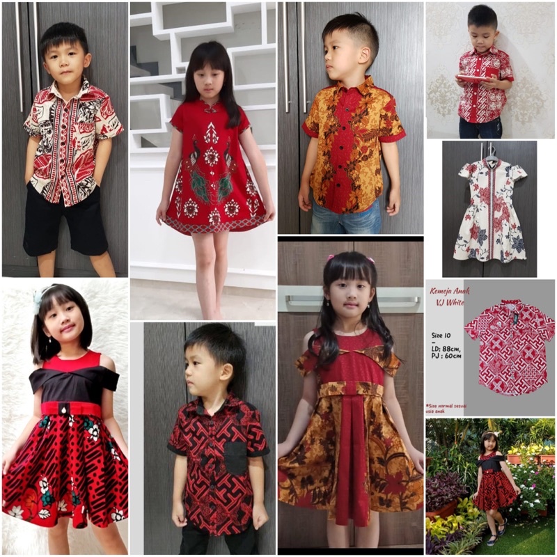 KEMEJA Modern Children s Batik Children s Batik Dress Children s Batik Shirt Shopee Malaysia