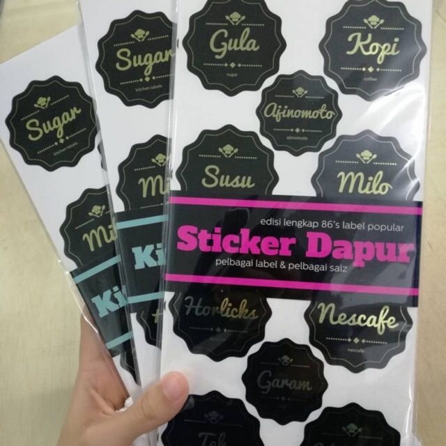 Kitchen Labels / Sticker Dapur / Label Rempah @ Bahan Masak Di Dapur ...