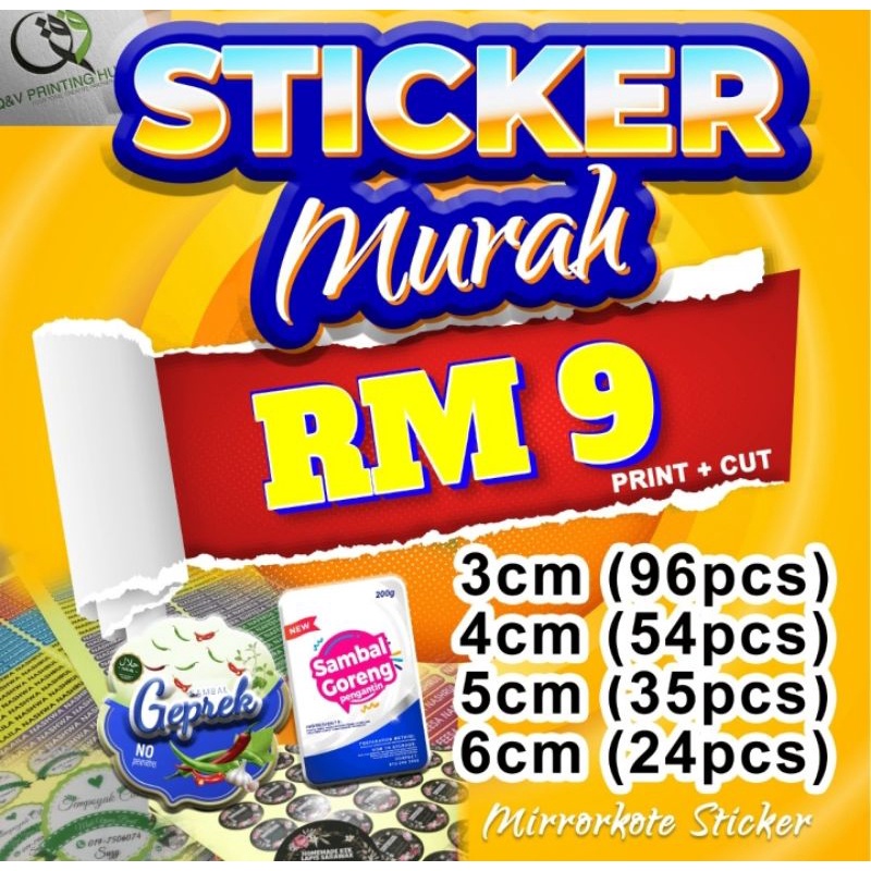 STICKER LABEL PRODUK,MIRRORKOTE,MIRRORCOTE,MURAH,CEPAT,BERKUALITI ...