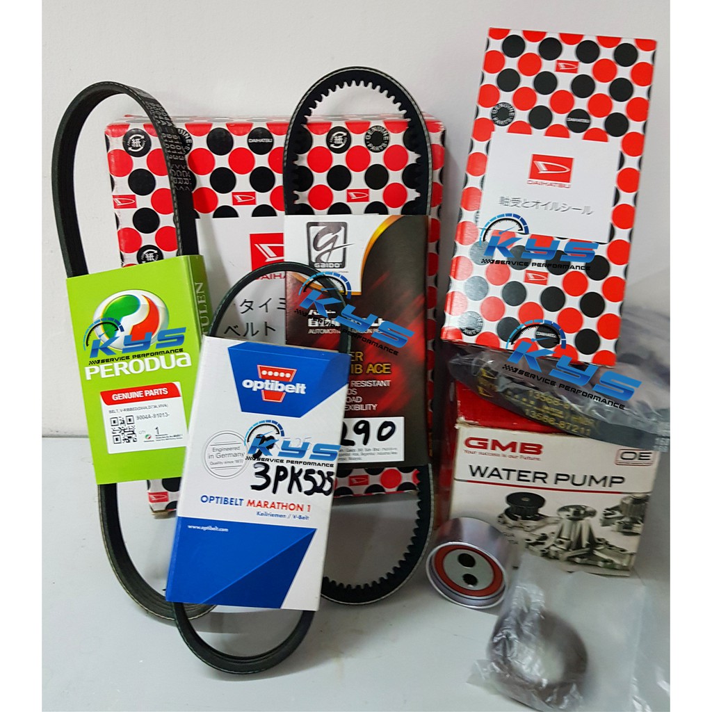 TIMING BELT KIT SET+V BELT+WATER PUMP PERODUA VIVA 660/850/1.0CC