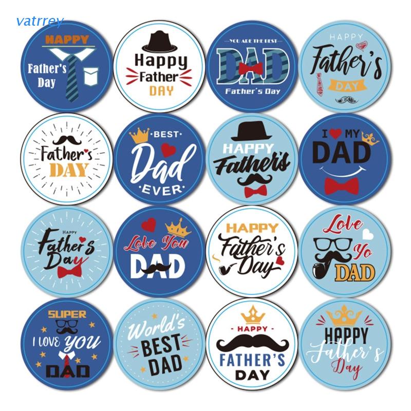 VA Happy Father's Day Stickers 64pcs/4 sheets Hat Beard Letters Art ...