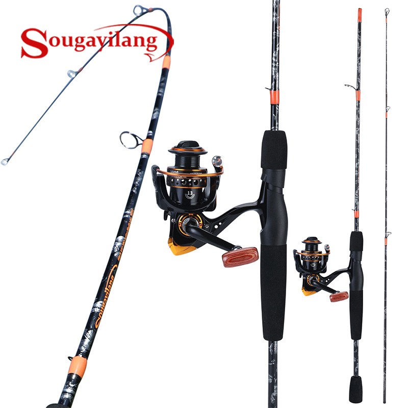 Cheap SOUGAYILANG Fishing Spinning Rod Casting Rod Set with