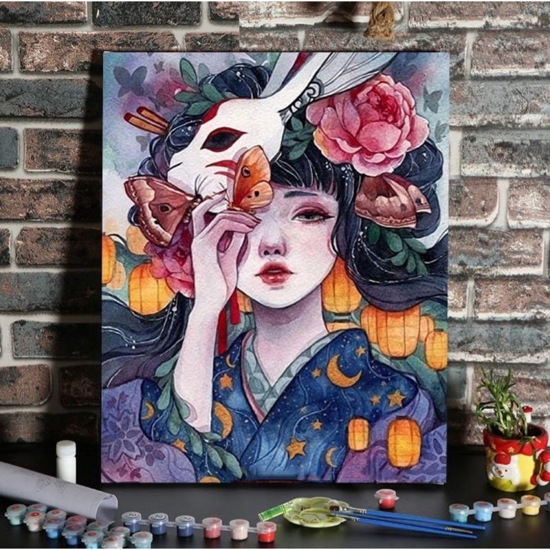 Asiamax 40x50cm Cartoon DIY Digital Paint By Number Oil Canvas Painting ...