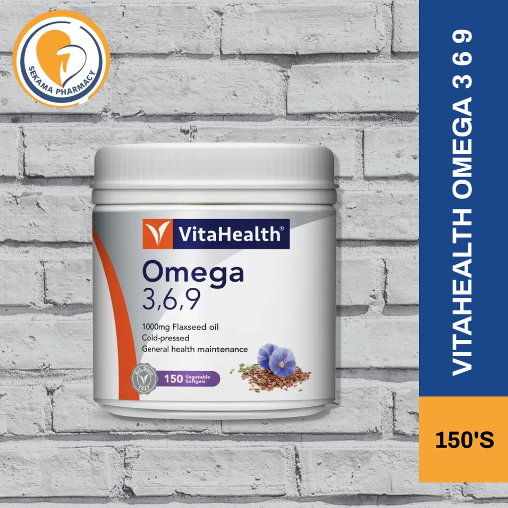 VITAHEALTH OMEGA 3 6 9 VEGETARIAN SOFTGEL 150'S [EXP 8/2025] Shopee