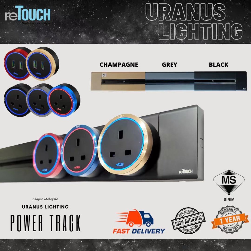 Retouch Power Track Plug Socket Sirim Shopee Malaysia