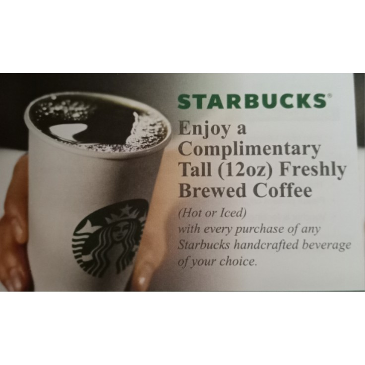 STARBUCKS COFFEE VOUCHER COMPLIMENTARY FREE & RELOAD CARD Shopee