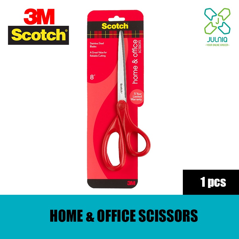 3M Scotch ™ Home and Office Stainless Steel Scissors 8" Inch Shopee