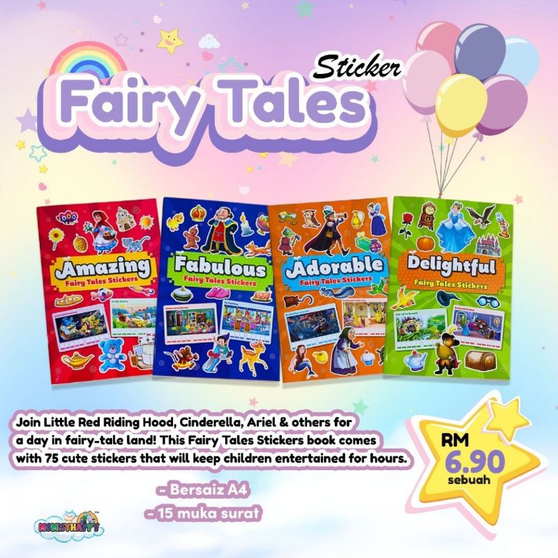 FAIRY TALES STICKER BOOK (AMAZING, FABULOUS, ADORABLE, DELIGHTFUL ...