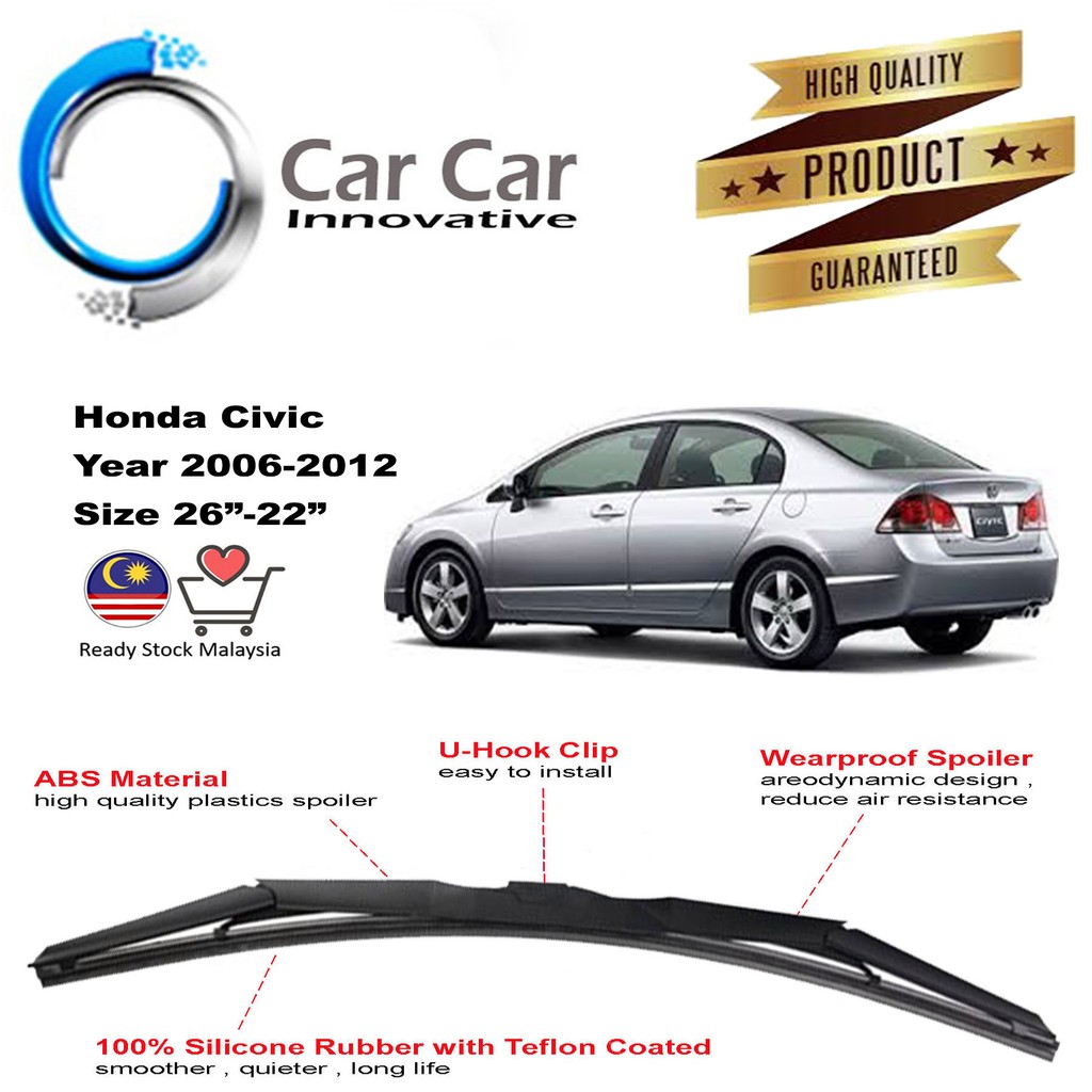 2012 honda civic on sale wiper blades size