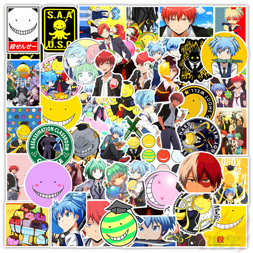 Assassination Classroom Series 05 Anime Stickers 50pcsset Korosensei Shiota Nagisa Diy 