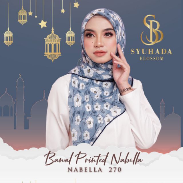 Syuhada Blossom tudung bawal anti kedut | Shopee Malaysia