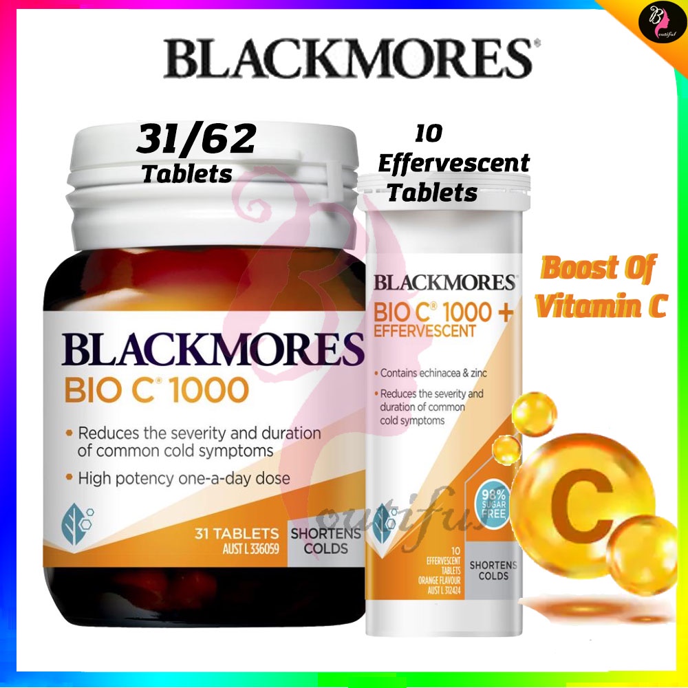 Blackmores Bio C 1000mg 31/62 Tablets/ Bio C 1000 Echinacea + Zinc 10